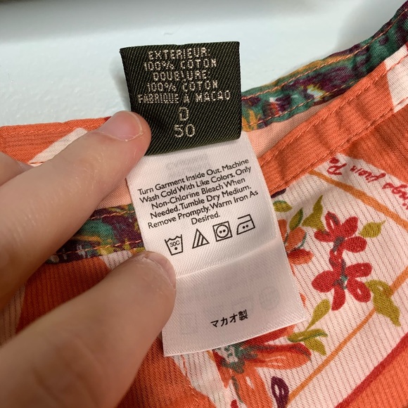 Eddie Bauer Side Zip A-line Coral Postcard Skirt - Picture 5 of 8